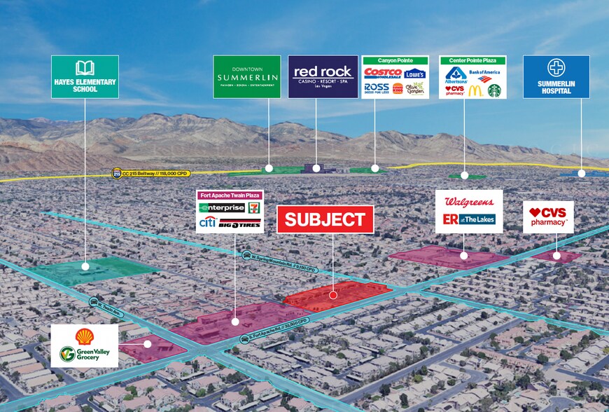 3525-3555 S Fort Apache Rd, Las Vegas, NV à louer - Photo du bâtiment - Image 2 de 10