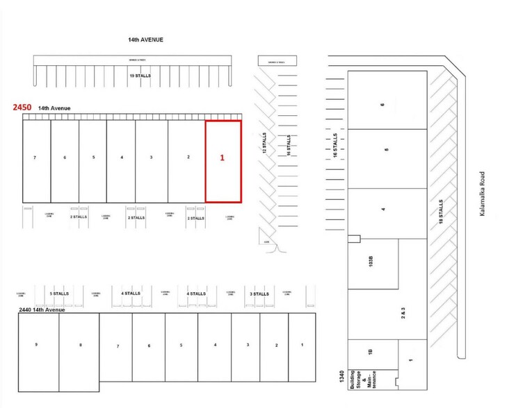 2450 14 Av, Vernon, BC à louer - Plan de site - Image 2 de 2