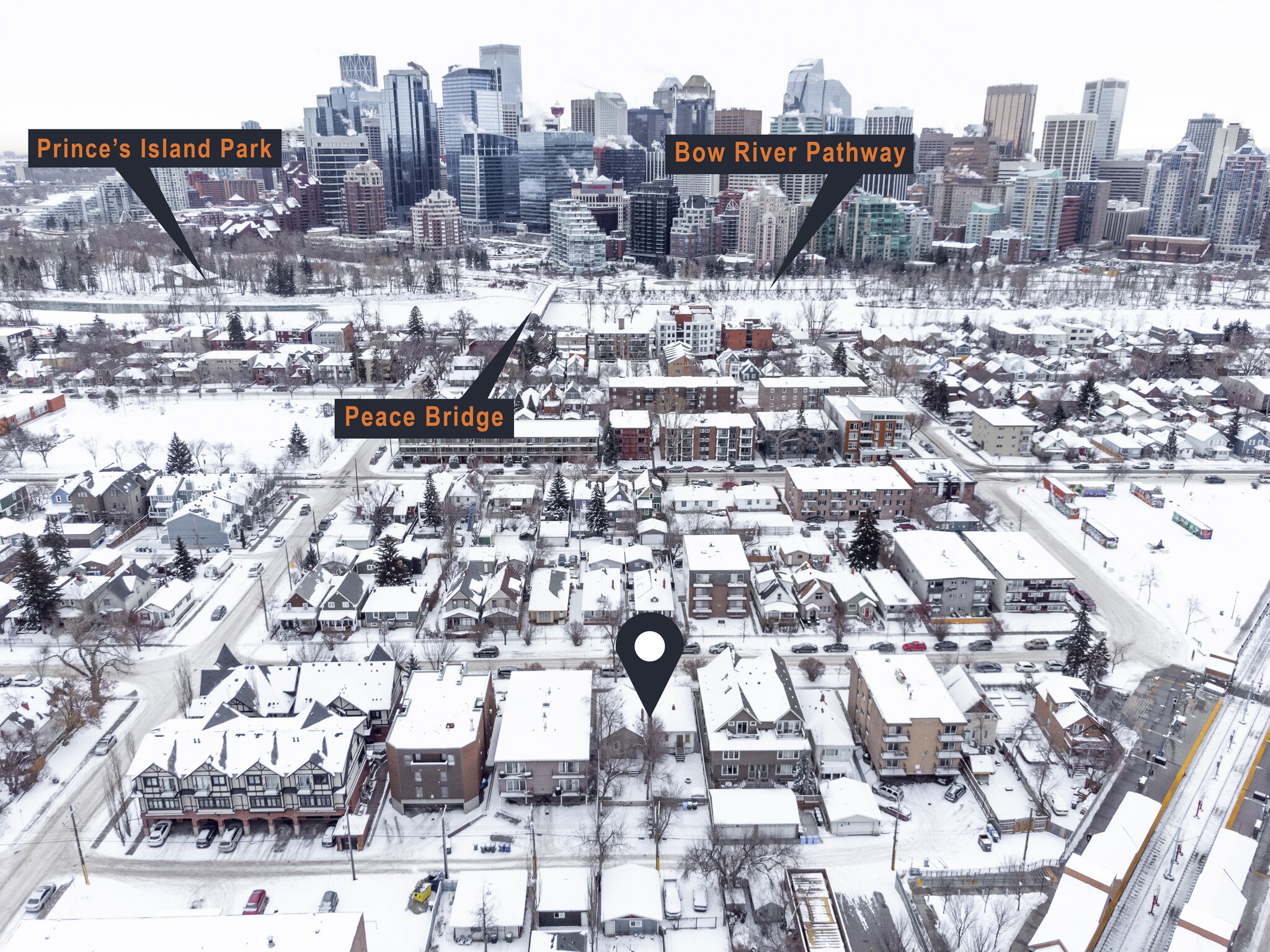 918 3 Av NW, Calgary, AB à vendre Aérien- Image 1 de 1