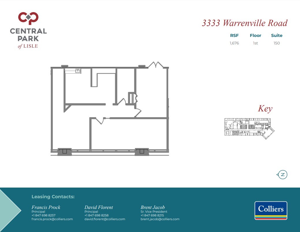 3333 Warrenville Rd, Lisle, IL for lease Floor Plan- Image 1 of 1