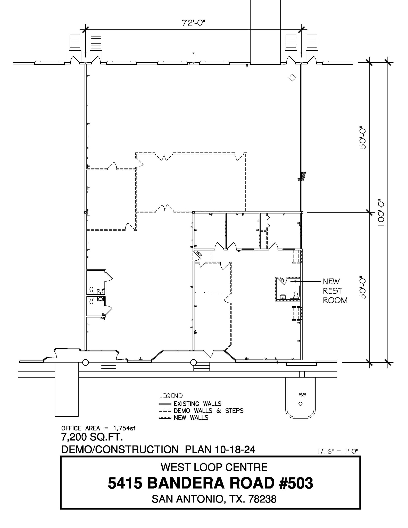 5407-5419 Bandera Rd, San Antonio, TX à louer Plan d’étage- Image 1 de 1