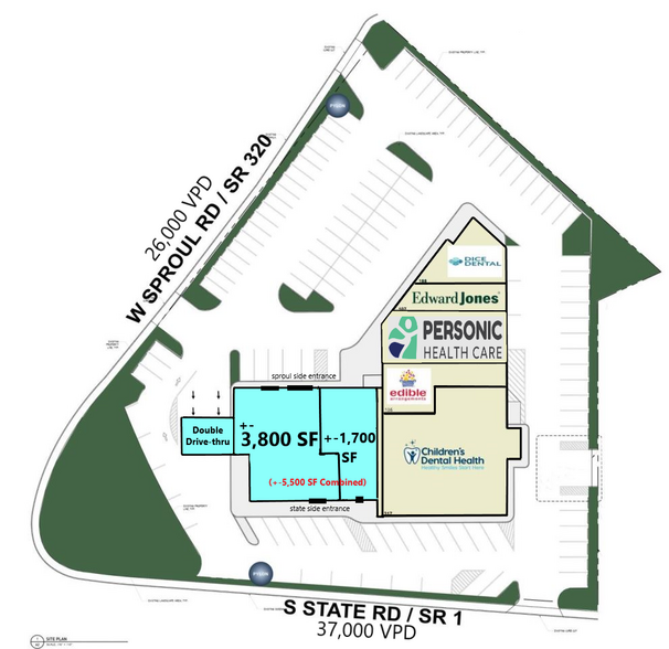 905 W Sproul Rd, Springfield, PA à louer - Plan de site - Image 2 de 4