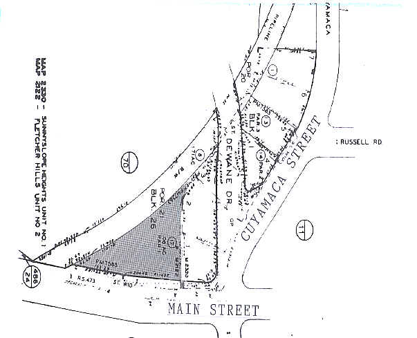 1307 W Main St, El Cajon, CA for sale Plat Map- Image 1 of 4