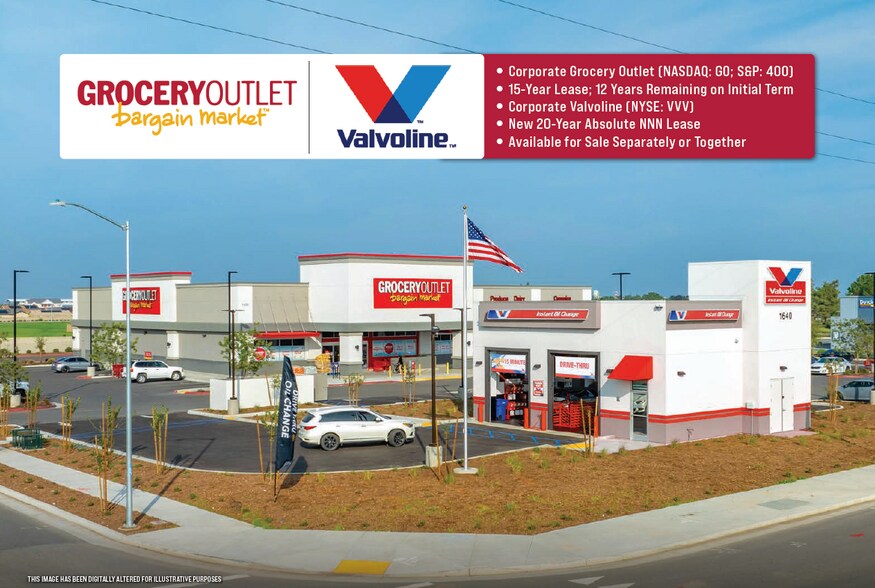 Grocery Outlet & Valvoline | Wasco, CA portefeuille de 2 propriétés à vendre sur LoopNet.ca - Photo du bâtiment - Image 1 de 5