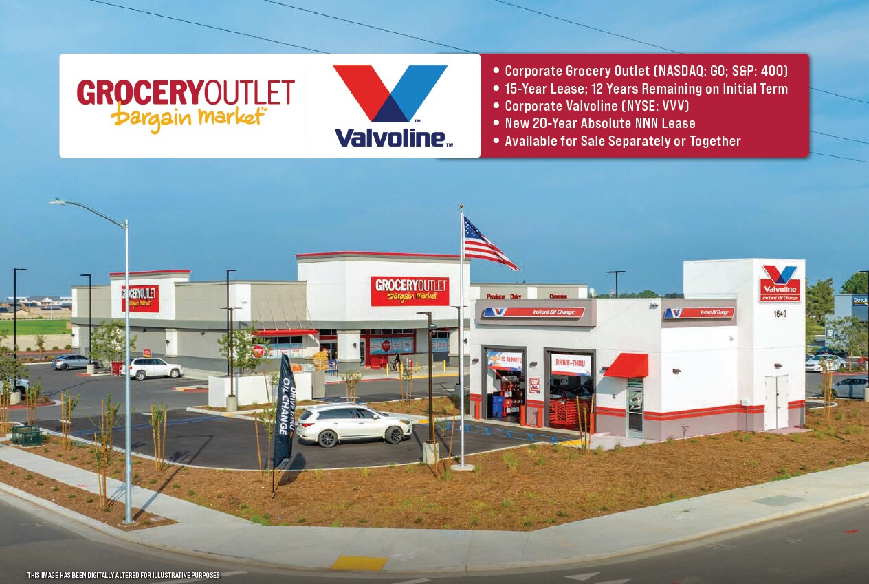 Grocery Outlet & Valvoline | Wasco, CA portefeuille de 2 propriétés à vendre sur LoopNet.ca Photo du bâtiment- Image 1 de 6