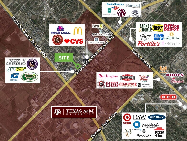 509 University Dr, College Station, TX à louer - Photo du bâtiment - Image 2 de 6