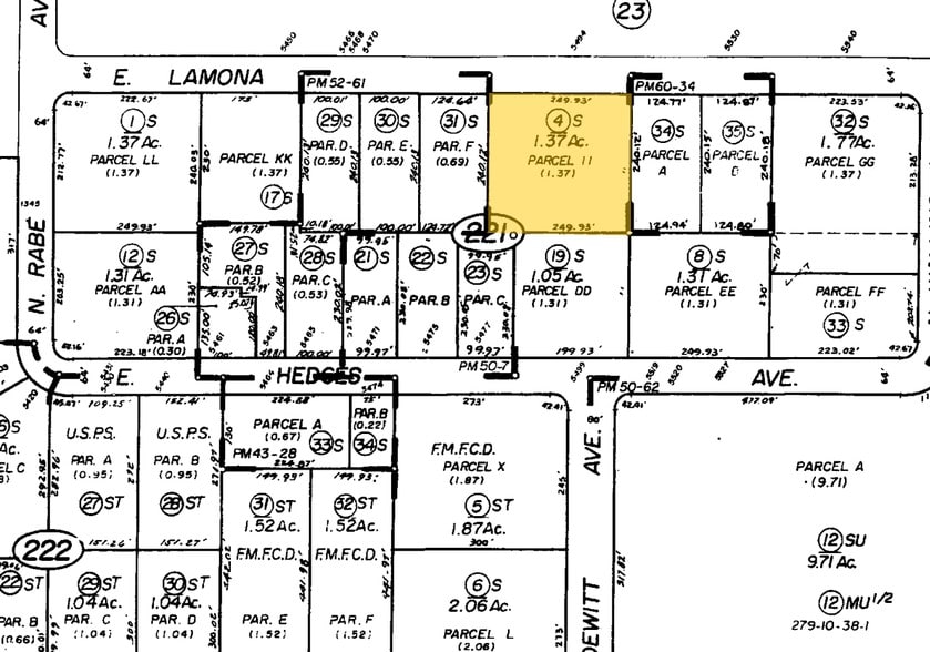 5494 E Lamona Ave, Fresno, CA for sale - Plat Map - Image 3 of 3