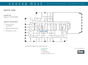 10877 Wilshire Blvd, Los Angeles, CA à louer Plan de site- Image 1 de 1