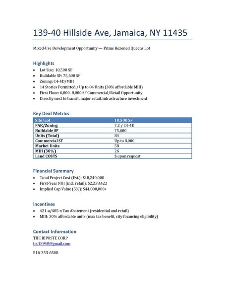 13940 Hillside Ave, Jamaica, NY for sale - Building Photo - Image 3 of 7