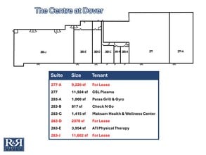 261-283 N Dupont Hwy, Dover, DE à louer Plan de site- Image 1 de 3