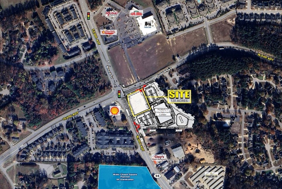 1320 Broad st, Fuquay Varina, NC for sale Aerial- Image 1 of 4