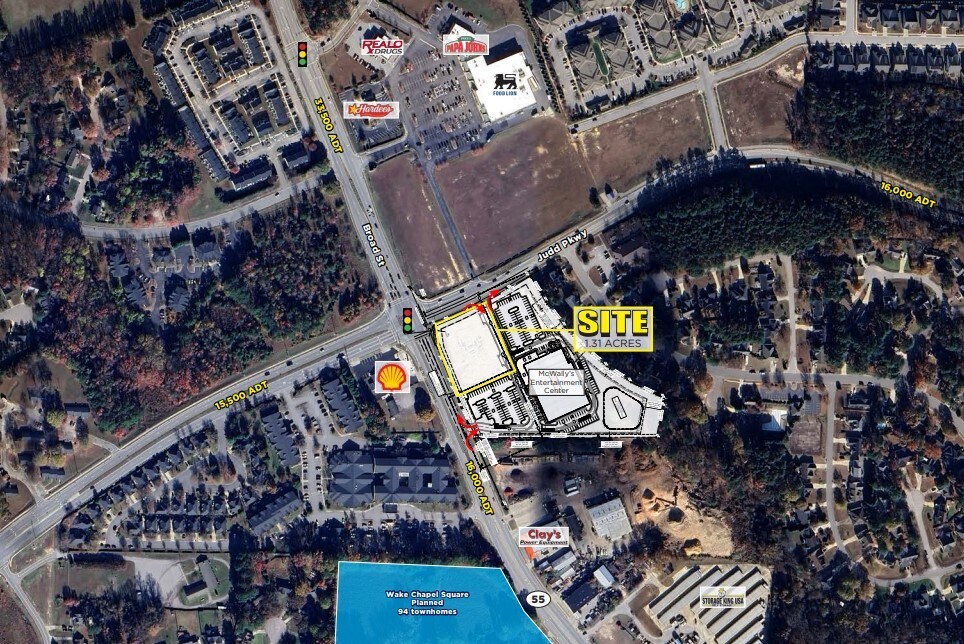 1320 Broad st, Fuquay Varina, NC à vendre Aérien- Image 1 de 4