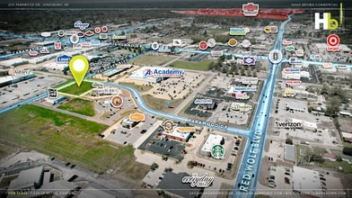 Corner of Fair Park Blvd. & Parkwood Dr, Jonesboro, AR - AERIAL map view