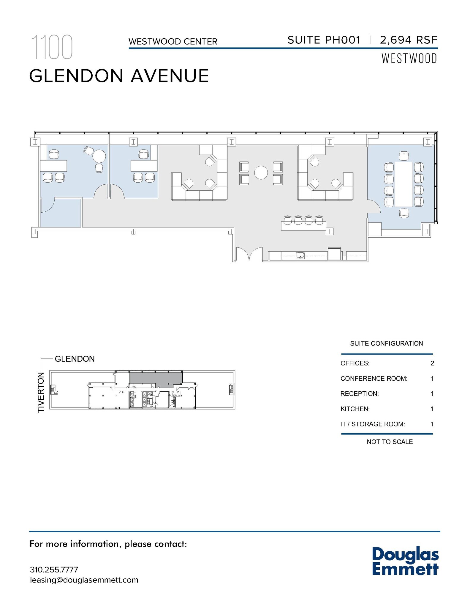 1100 Glendon Ave, Los Angeles, CA for lease Floor Plan- Image 1 of 1