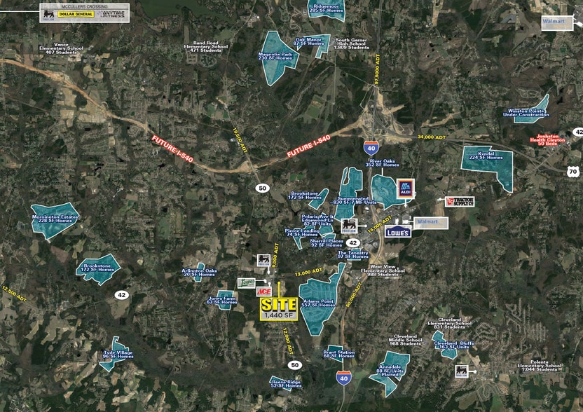 NC-42, Garner, NC for lease - Aerial - Image 3 of 3