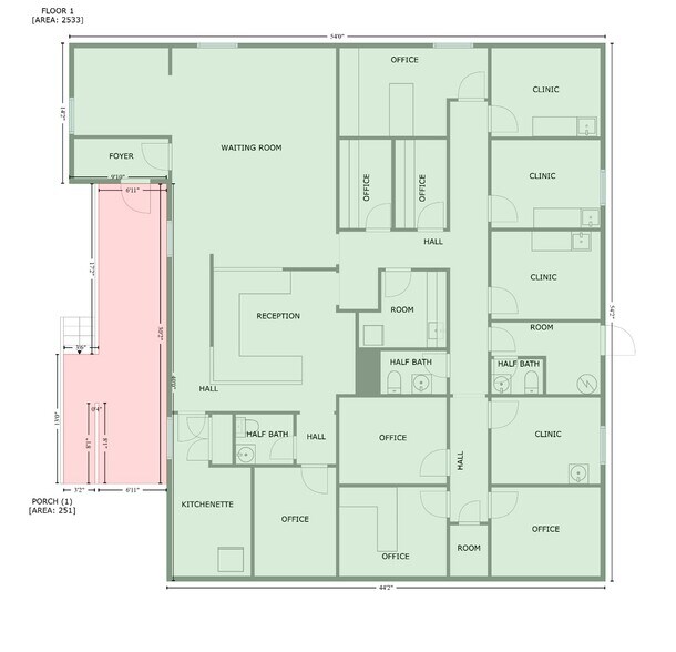 8694 Commerce Dr, Easton, MD for lease - Typical Floor Plan - Image 2 of 2