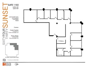 6430 W Sunset Blvd, Los Angeles, CA à louer Plan d’étage- Image 1 de 1