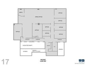 39-43 W 37th St, New York, NY à louer Plan d  tage- Image 1 de 5