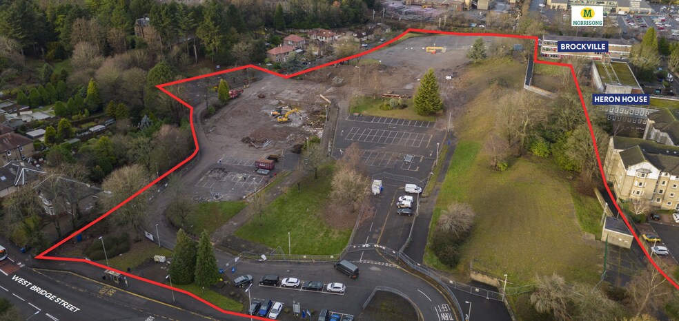 West Bridge St, Falkirk à vendre - Aérien - Image 2 de 2