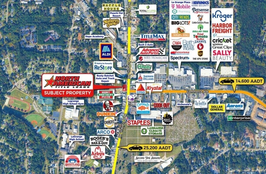 401 New Franklin Rd, Lagrange, GA for sale - Aerial - Image 2 of 3