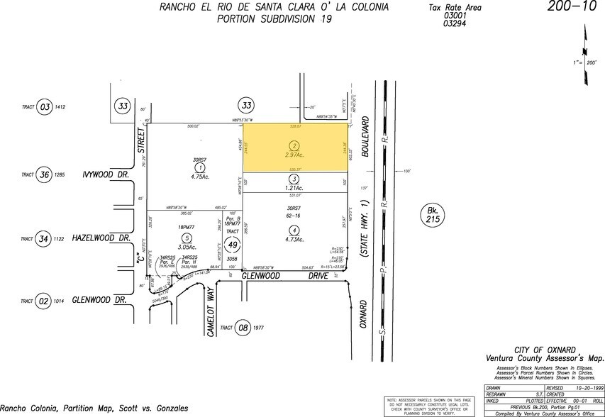 1345 N Oxnard Blvd, Oxnard, CA for sale - Plat Map - Image 2 of 2