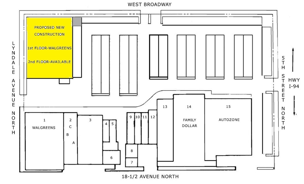 627 W Broadway Ave, Minneapolis, MN à louer - Plan de site - Image 2 de 5