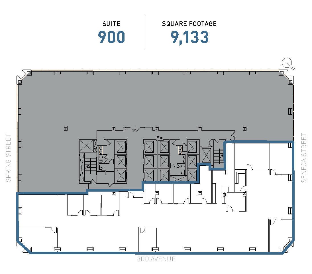 1111 3rd Ave, Seattle, WA for lease Floor Plan- Image 1 of 2