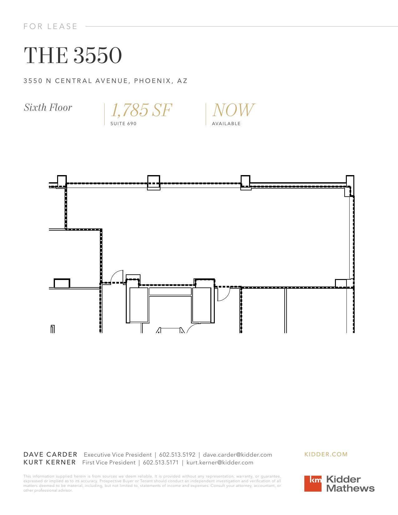 3550 N Central Ave, Phoenix, AZ à louer Plan d’étage- Image 1 de 1