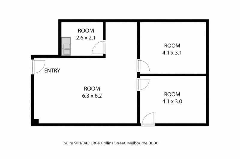 343 Little Collins St, Melbourne, VIC 3000 - Unité 901 - - Plan d’étage - Image 2 of 5