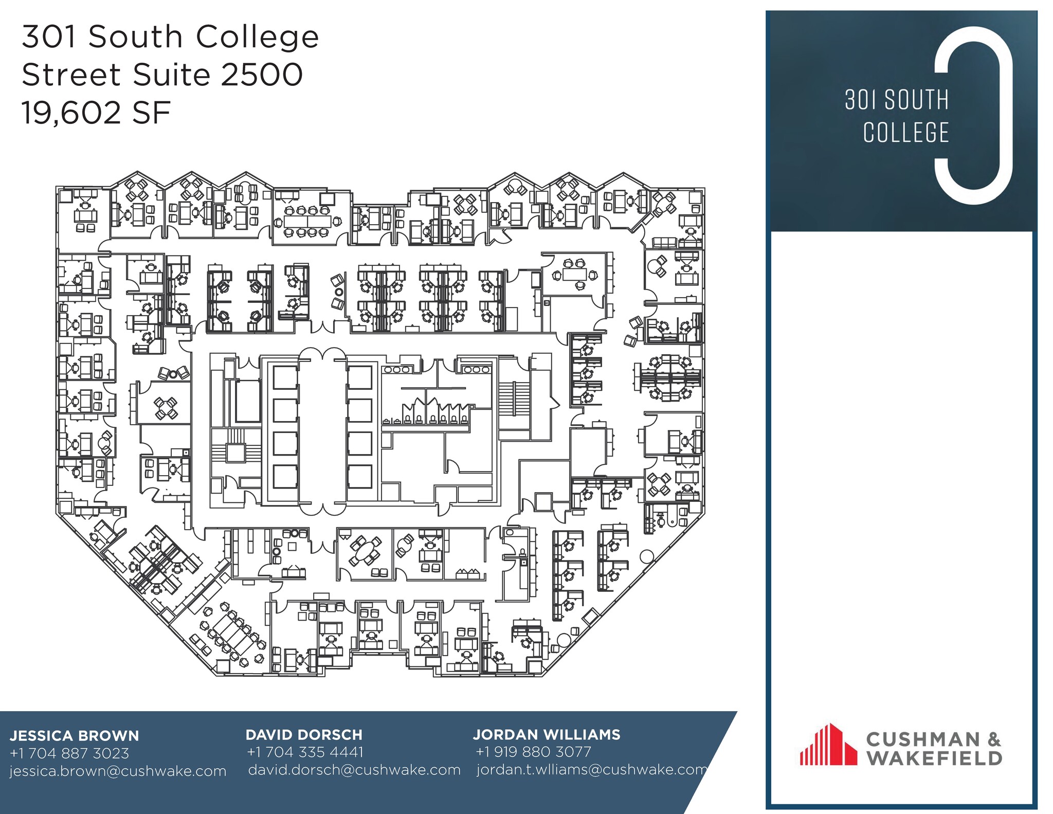 301 S College St, Charlotte, NC à louer Plan d’étage- Image 1 de 1