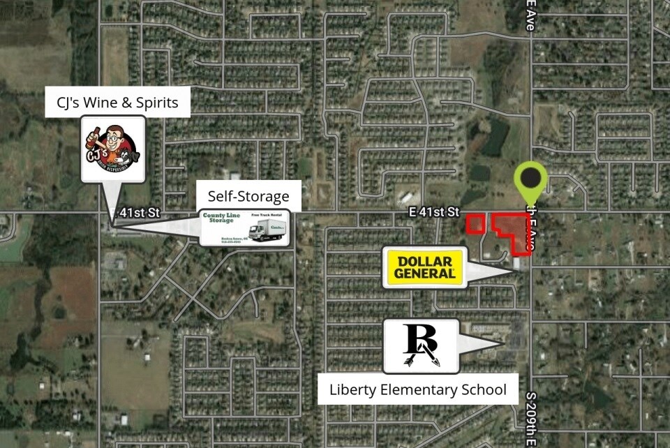 20850 41st st, Broken Arrow, OK à vendre Aérien- Image 1 de 3