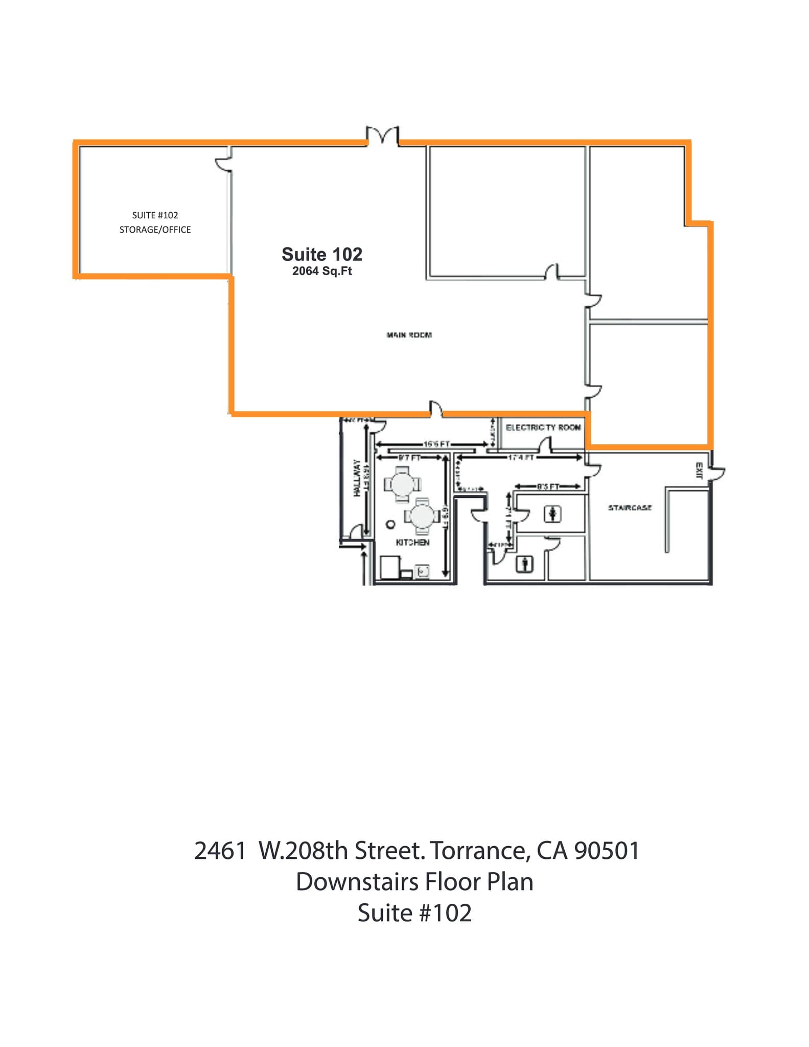 2461 W 208th St, Torrance, CA à louer Plan de site- Image 1 de 1