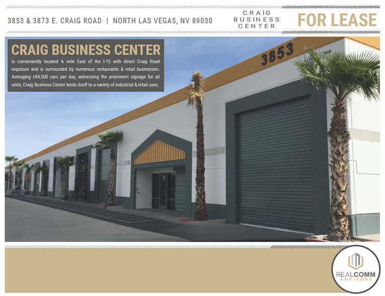 3853 E Craig Rd, North Las Vegas, NV à louer - Photo du bâtiment - Image 3 de 4