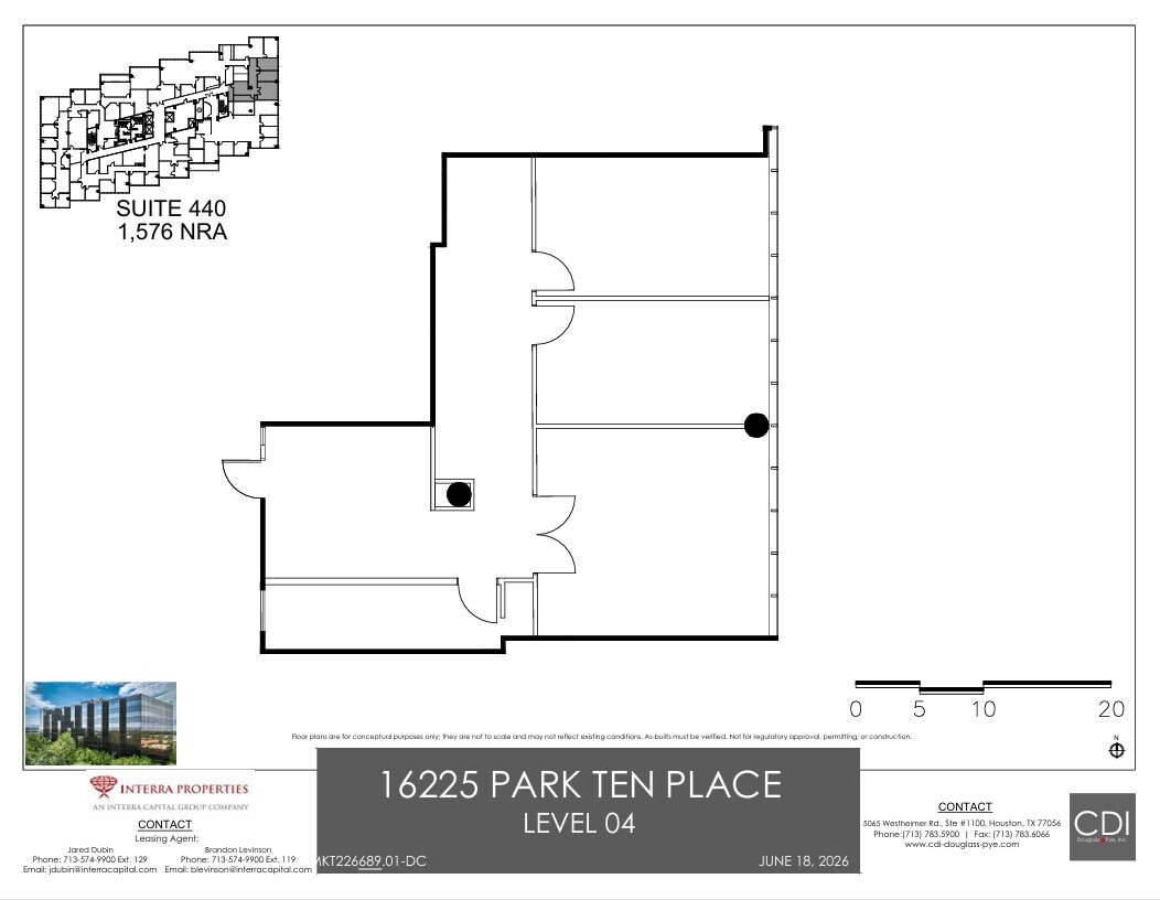 16225 Park Ten Pl, Houston, TX for lease Floor Plan- Image 1 of 2