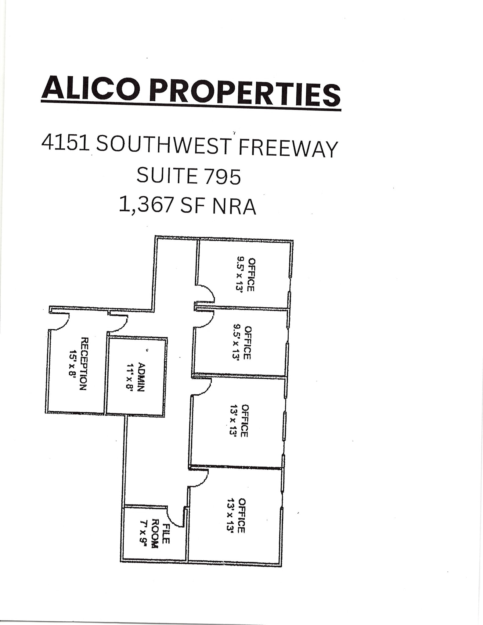 4151 Southwest Fwy, Houston, TX à louer Plan d’étage- Image 1 de 1