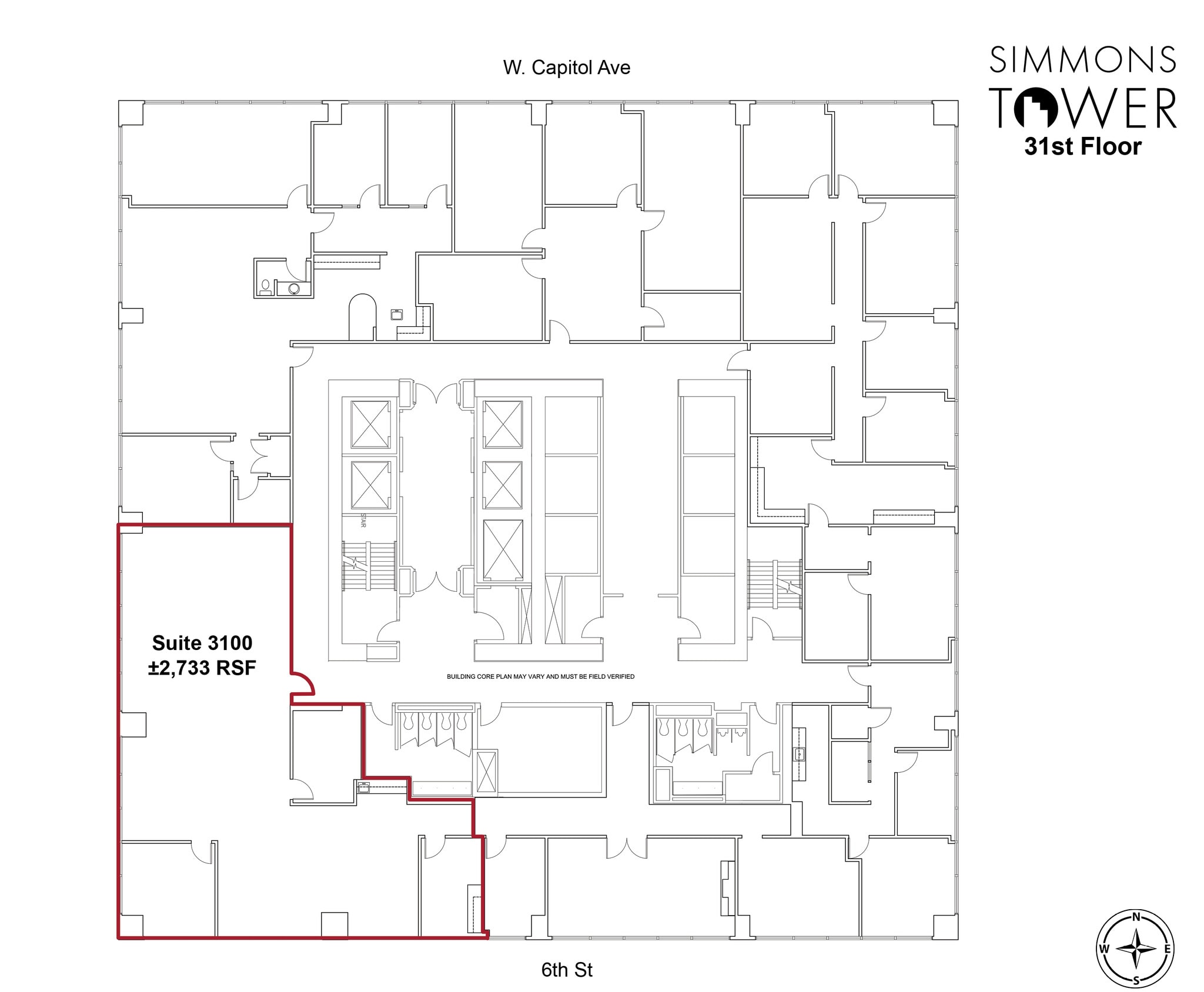 425 W Capitol Ave, Little Rock, AR for lease Floor Plan- Image 1 of 2