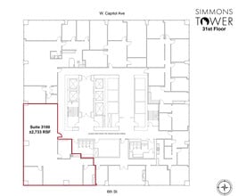 425 W Capitol Ave, Little Rock, AR for lease Floor Plan- Image 1 of 2