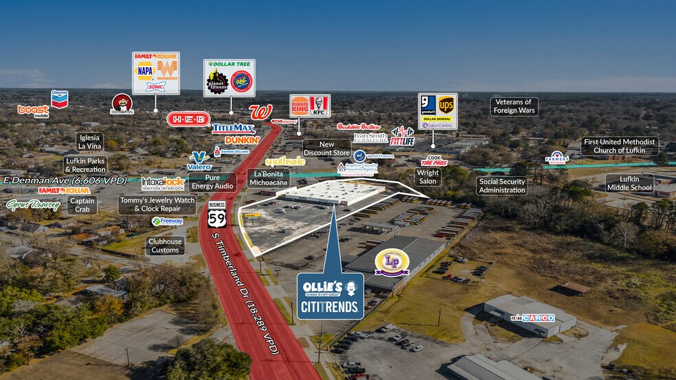 809 S Timberland Dr, Lufkin, TX à vendre - Photo du bâtiment - Image 3 de 5
