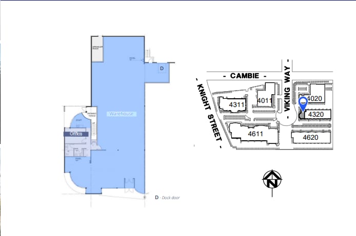 4320 Viking Way, Richmond, BC for lease Floor Plan- Image 1 of 1
