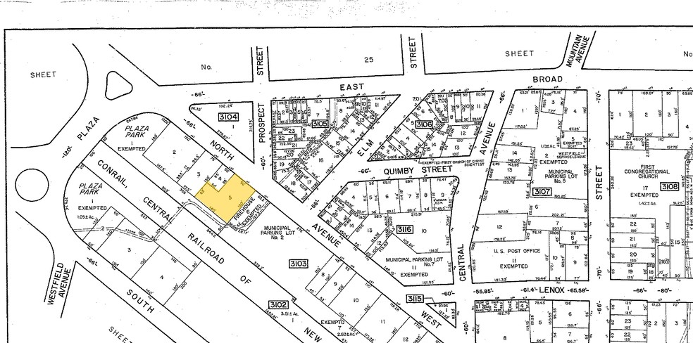 411 North Ave, Westfield, NJ à louer - Plan cadastral - Image 2 de 2