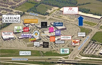 Houston Levee Rd, Collierville, TN - AERIAL  map view