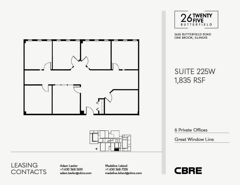 2625 Butterfield Rd, Oak Brook, IL for lease Floor Plan- Image 1 of 2