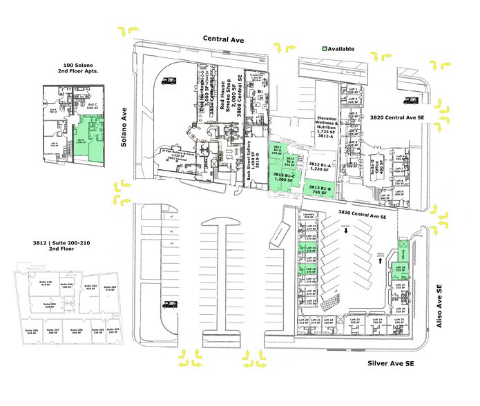3804-3810 Central Ave SE, Albuquerque, NM à louer - Plan de site - Image 2 de 5