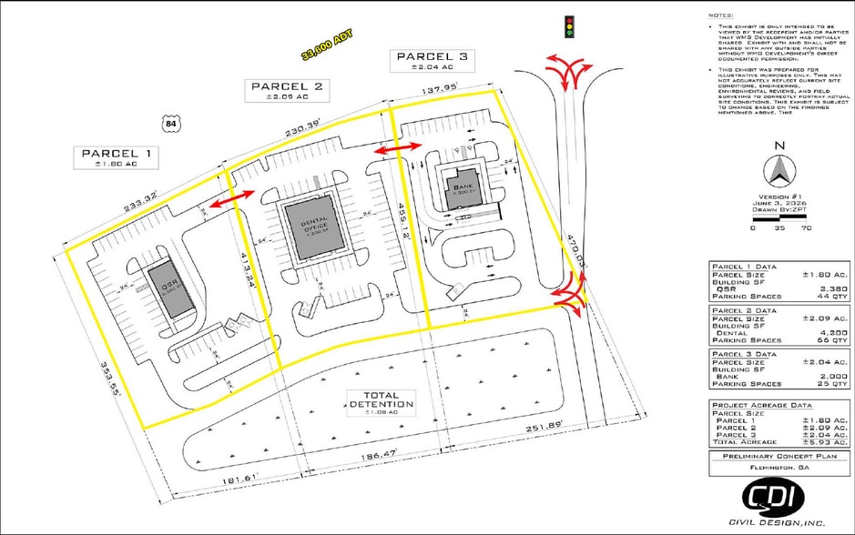 1739 Oglethorpe Highway, Hinesville, GA à louer - Plan de site - Image 2 de 4