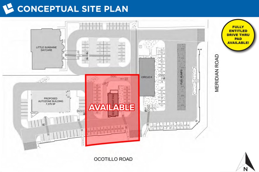NWC Ocotillo & Meridian, Queen Creek, AZ for lease - Site Plan - Image 2 of 5