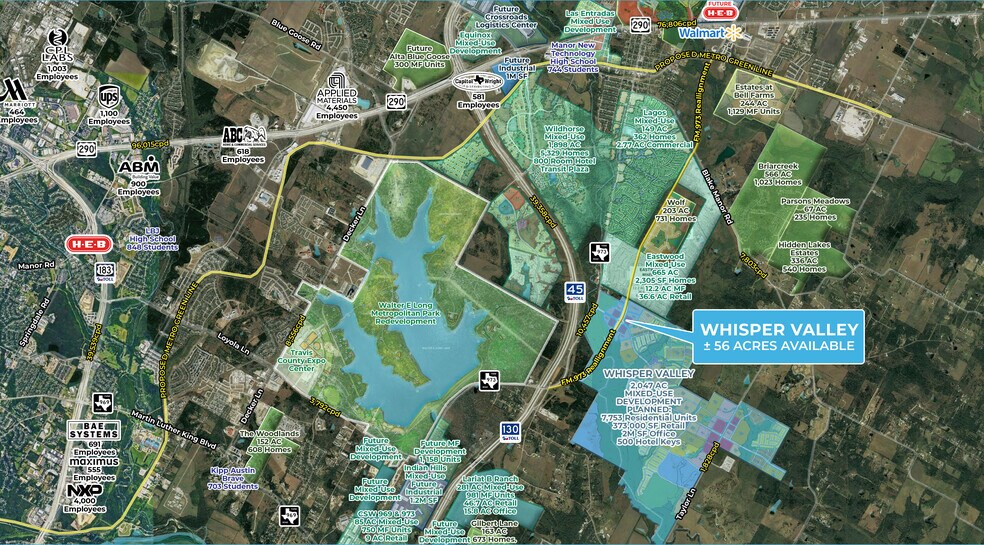 FM 973 Braker Ln, Manor, TX à vendre - Aérien - Image 2 de 7