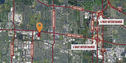 85 W Army Trail Rd, Glendale Heights, IL - Aérien Vue de la carte