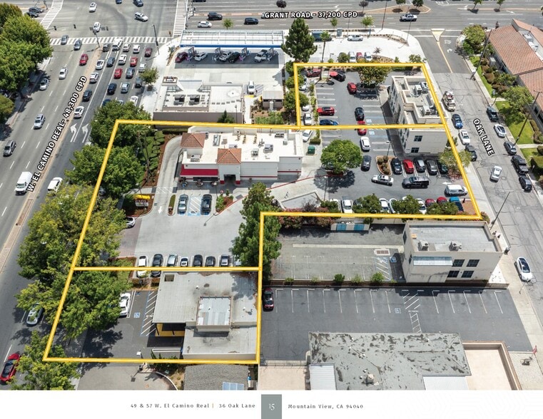 49 W El Camino Real, Mountain View, CA for sale - Aerial - Image 2 of 5
