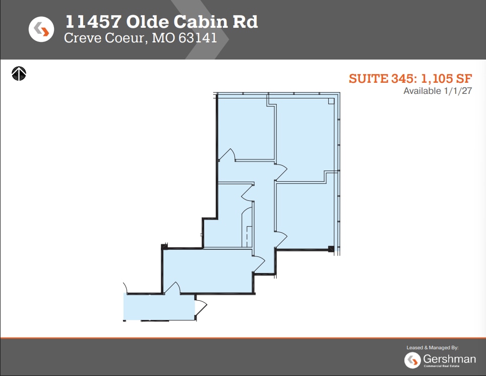 11457 Olde Cabin Rd, Creve Coeur, MO à louer Plan d’étage- Image 1 de 1