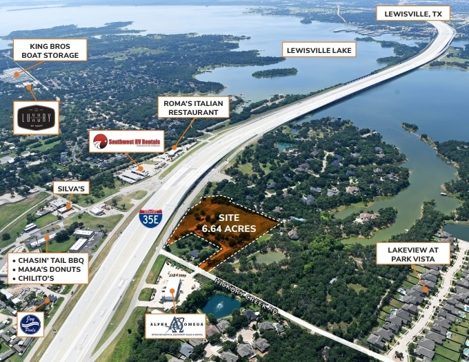 1008-1020 Hickory Creek Rd, Lake Dallas, TX for sale - Aerial - Image 3 of 3